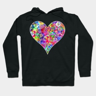 Flower Floral Colorful Rainbow Heart Hoodie